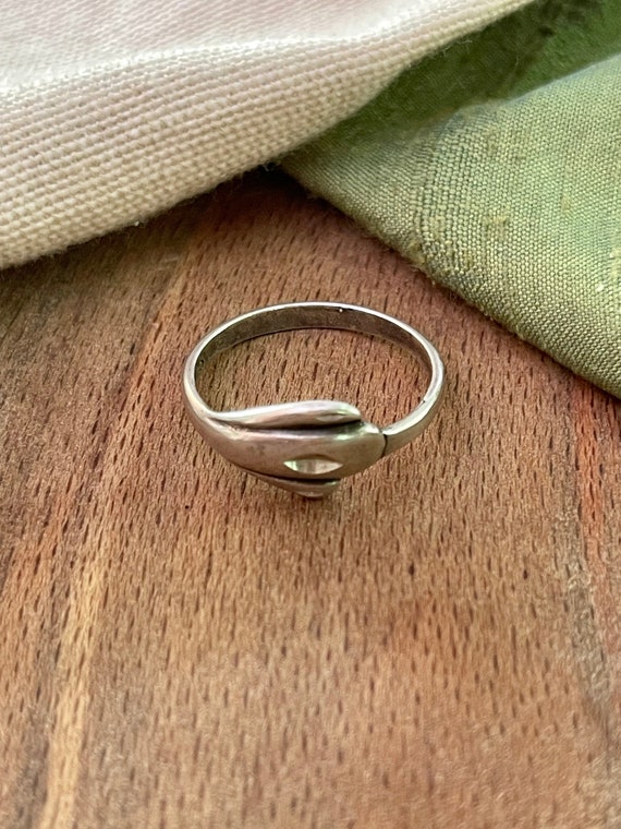 Plain Abstract Solid Sterling 925 Silver Ring SIZ… - image 2