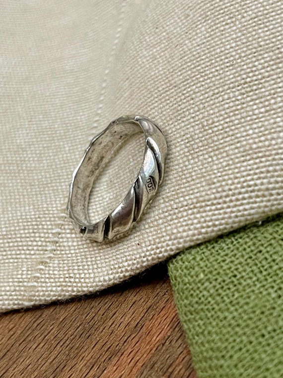 Very Nice Thick Heavy 800 925 Silver Ring SIZE 9 … - image 4