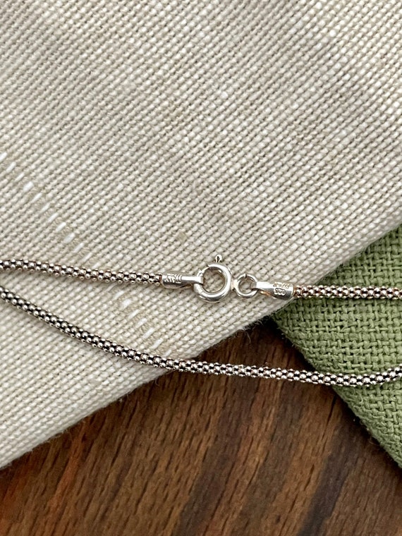 Thin Snake Rope Link Solid Sterling 925 Silver Br… - image 5