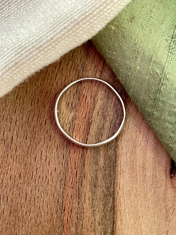 Thin Plain Band Solid Sterling 925 Silver Ring SI… - image 3