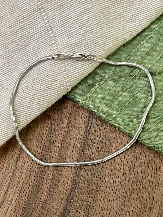 Nice Thin Rope Link Bracelet Solid Sterling 925 S… - image 2