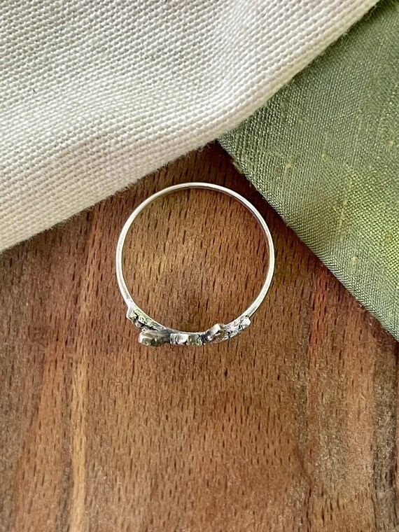 Nice Smoker Leaf Solid Sterling 925 Silver Ring S… - image 3