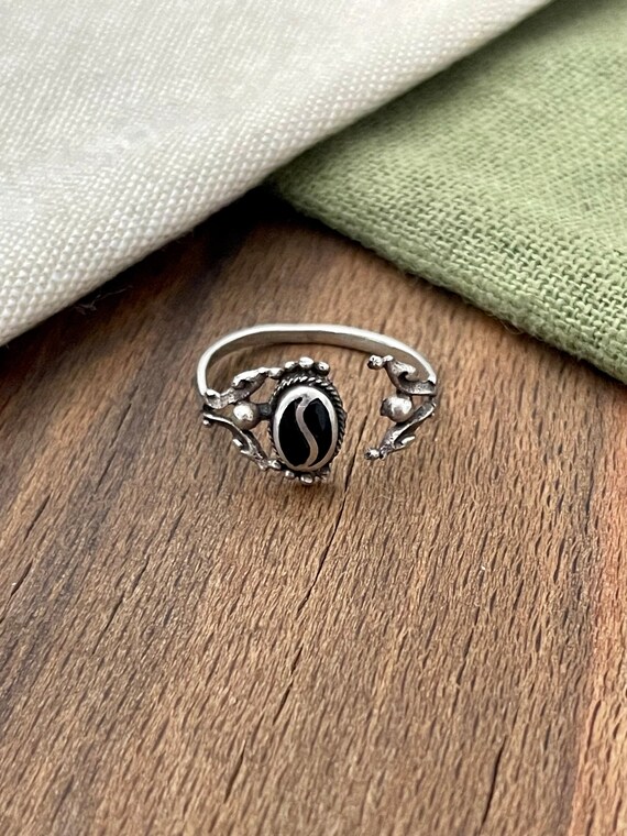 Yang and Yang Adjustable Solid Sterling 925 Silve… - image 1