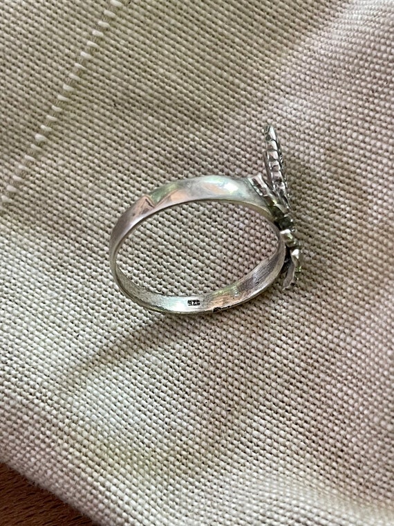 Nice Smoker Leaf Solid Sterling 925 Silver Ring S… - image 5