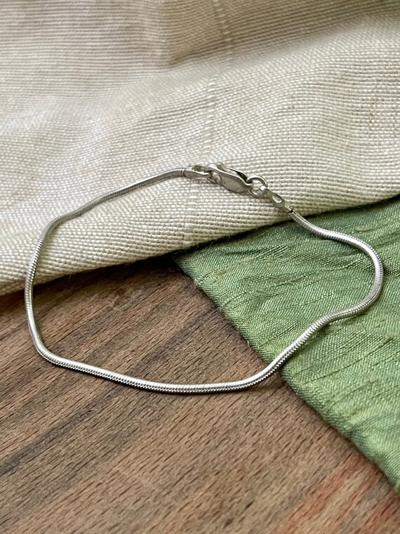 Nice Thin Rope Link Bracelet Solid Sterling 925 S… - image 3