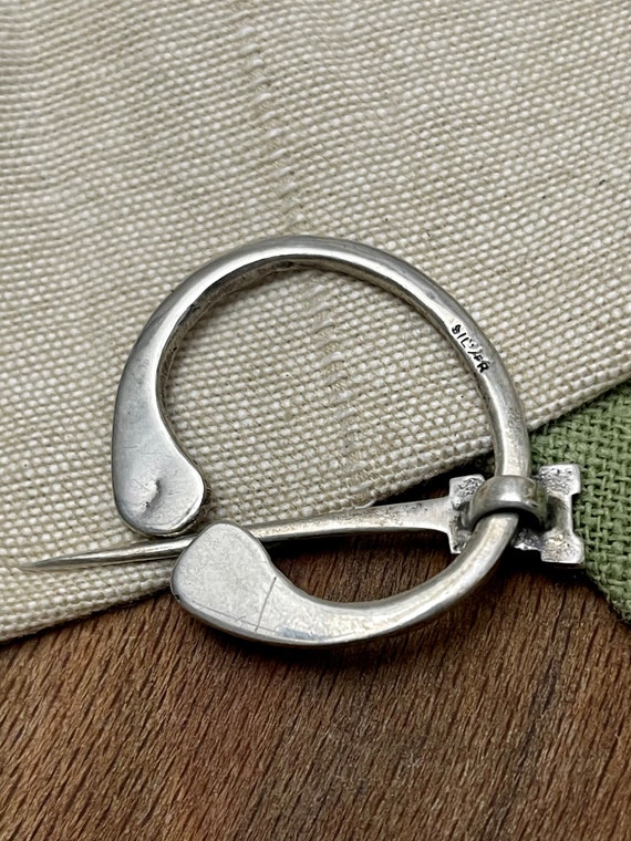 Scottish Celtic Brooch Pin Solid 925 Sterling Sil… - image 4