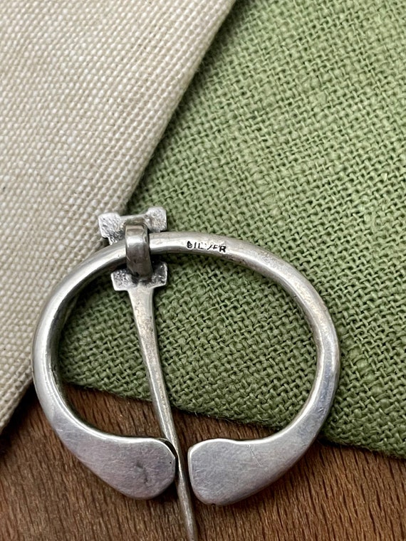 Scottish Celtic Brooch Pin Solid 925 Sterling Sil… - image 5