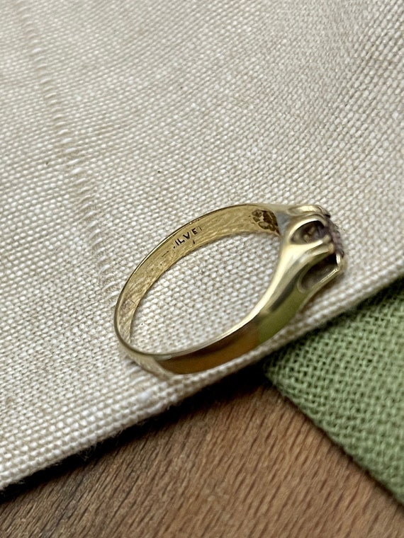 Large Red Ruby Gold Plated Solid Sterling 925 Sil… - image 5