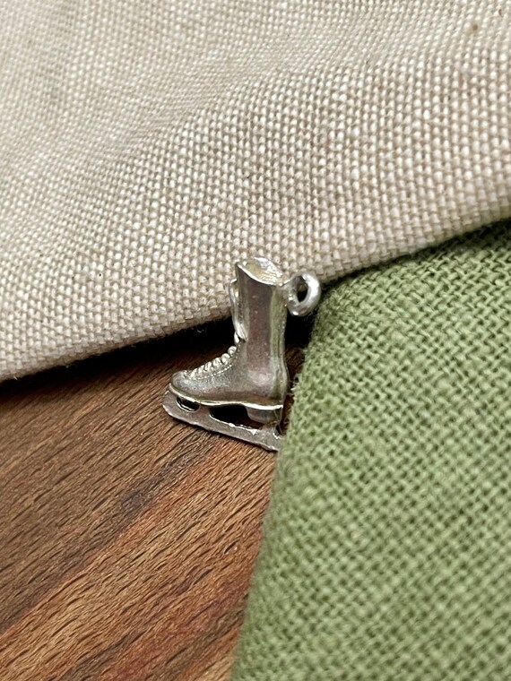 Cute Iceskating Boot Charm Pendent Solid 925 Ster… - image 2