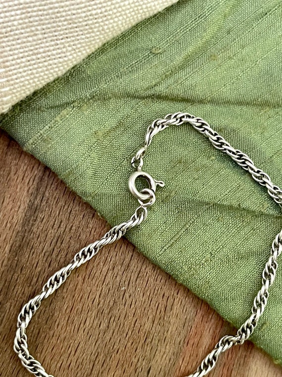 Nice Thin Twisted Link Bracelet Solid Sterling 92… - image 4
