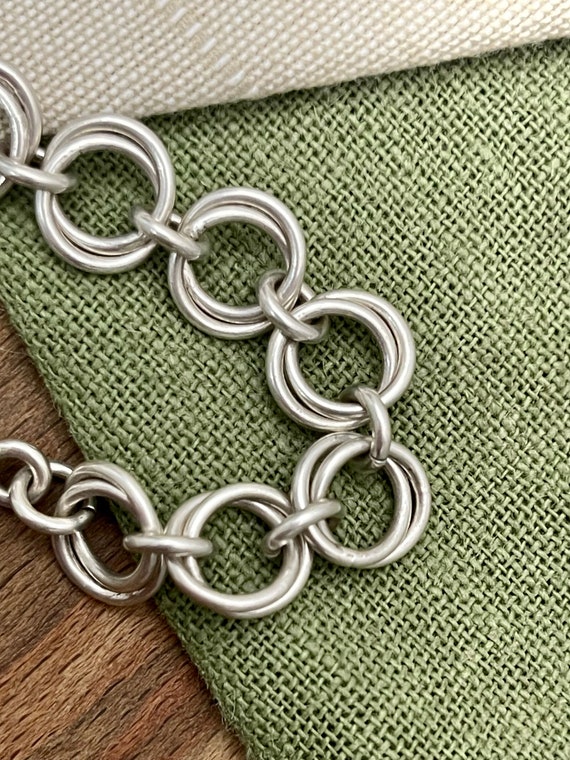 Thick Belcher Link Solid Sterling 925 Silver Brac… - image 3