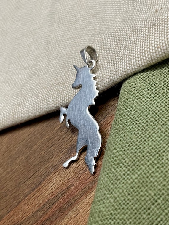 Unicorn Horse Charm Gift Pendent Solid 925 Sterli… - image 2