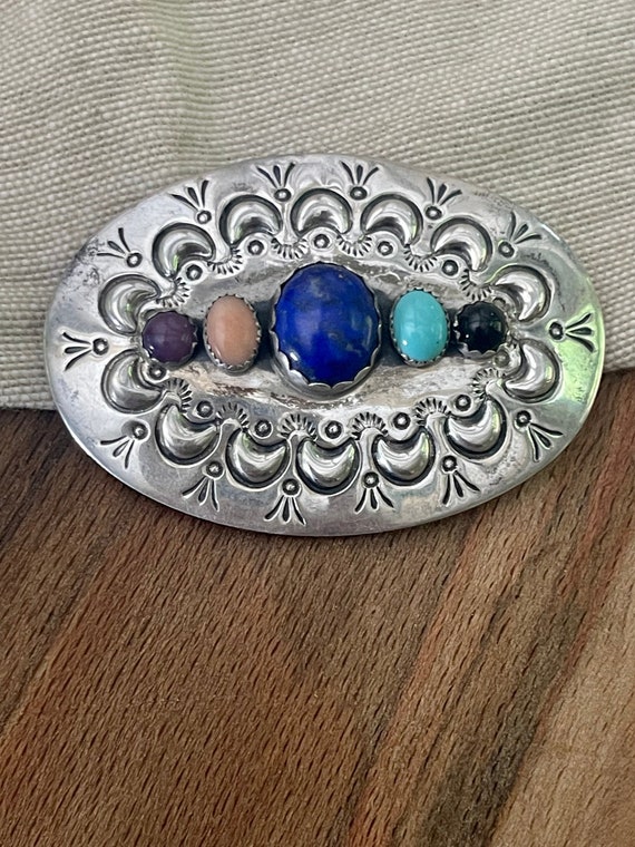 Nice Mexican Sterling 925 Silver Brooch Classic S… - image 2
