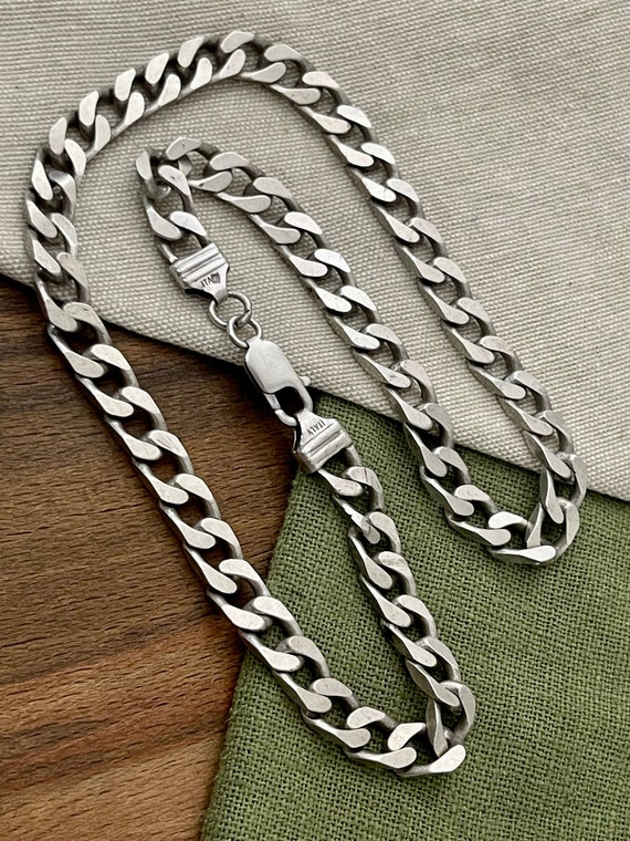 Thick Heavy Chunky Curb Link Chain Necklace Solid 