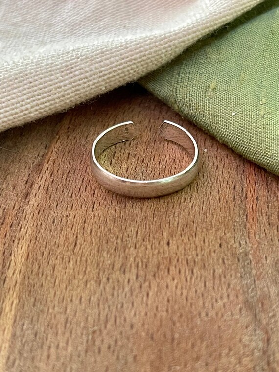 Adjustable Plain Band Solid Sterling 925 Silver R… - image 3