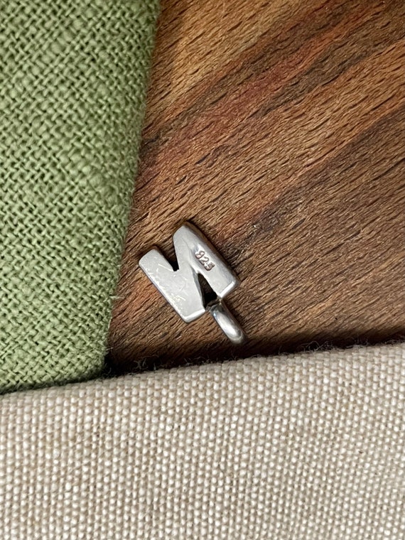 Initials Letter N Charm Pendent Solid 925 Sterlin… - image 4