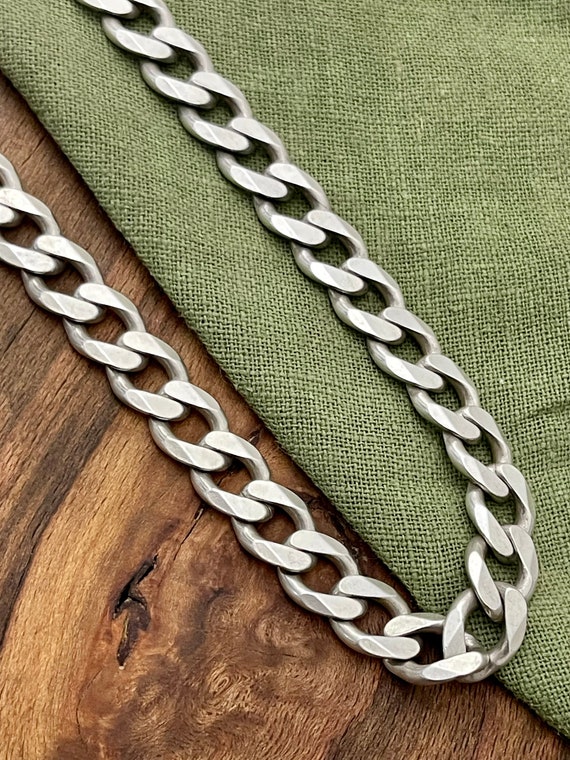 Heavy Thick Curb Link Chain Necklace Solid Sterli… - image 8