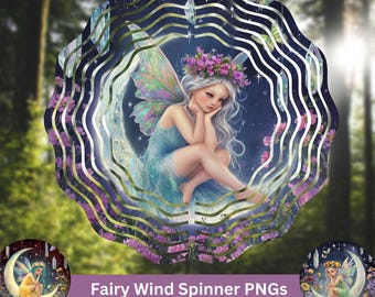 妖精の月の風車 PNG: Celestial Sublimation Designs (デジタルダウンロード)