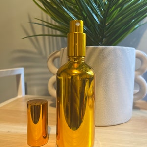100ml Gold Plated Glass Spray Bottles - Etsy