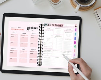 Weight Loss Planner | Self Care Planner | Digital Undated Workout Planner| Weekly Check In log and Progress Image uploads | Meal Planner