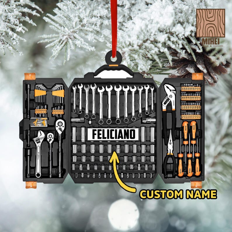 Personalized Mechanic Tools Set Ornament 2024, Custom Mechanic Name