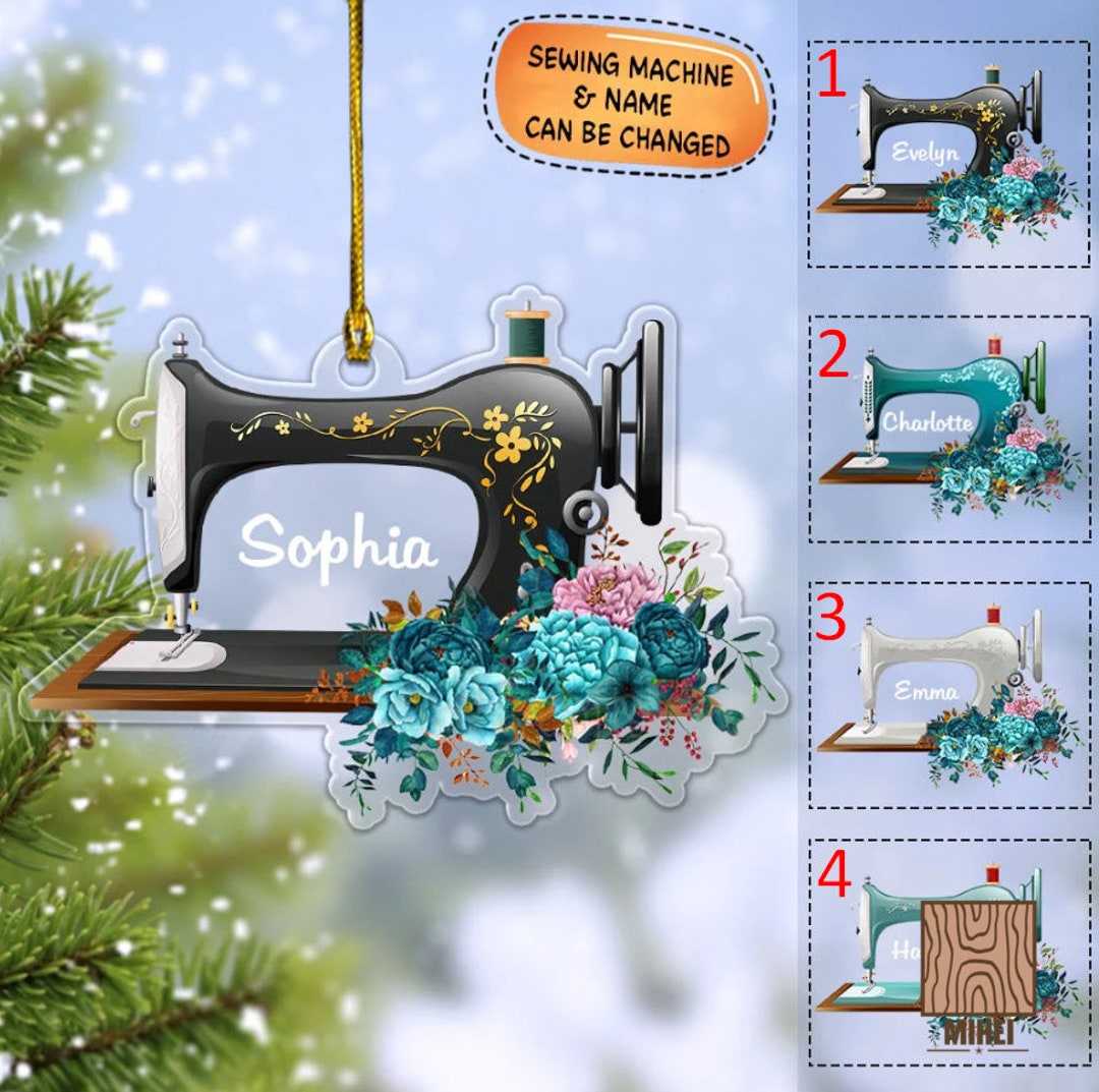 Personalized Sewing Machine Christmas Ornament Custom Etsy