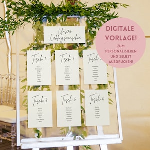 Gepersonaliseerde zitplankaarten. Digitaal en met Canva bewerkbaar sjabloon dat u kunt personaliseren en afdrukken!