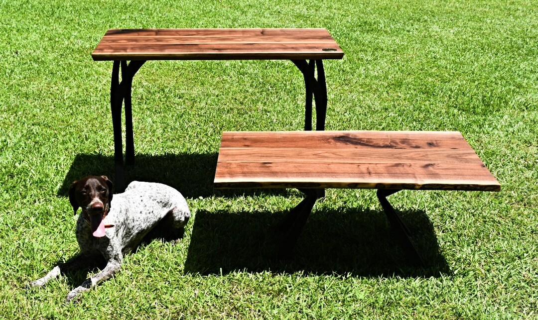 Black Walnut Matching Desk and Coffee Table live Edge Etsy