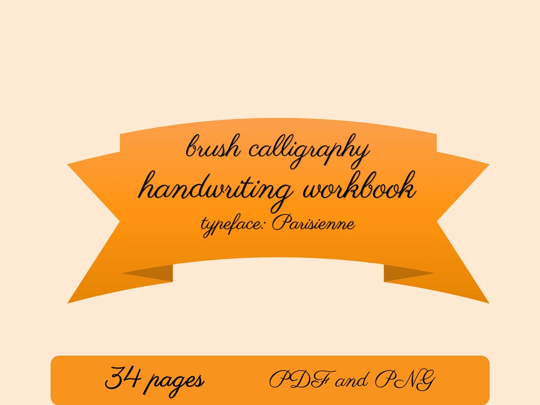 Brush Handwriting Worksheet Brush Lettering Procreate Etsy