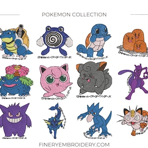 Lower price on fineryembroidery.com. Pokemon Pack Embroidery Design, bundle of 51 designs image 5
