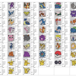 Lower price on fineryembroidery.com. Pokemon Pack Embroidery Design, bundle of 51 designs image 3