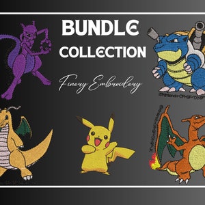 Lower price on fineryembroidery.com. Pokemon Pack Embroidery Design, bundle of 51 designs image 1