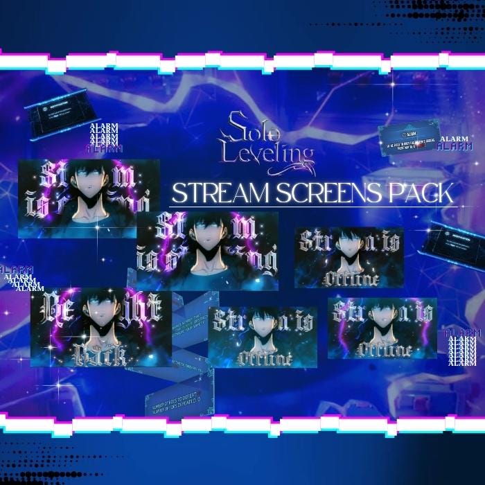 Solo Leveling Roling Animation Solo Leveling Animated Stream Screens Pack (digital Download) - Etsy
