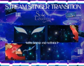 Solo Leveling Themed Animated Stinger Transition for stream | Twitch Overlays and Scenes/ Stream Transition/ Anime Stream