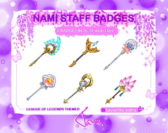 Nami Staff Badges | League of Legends Themed