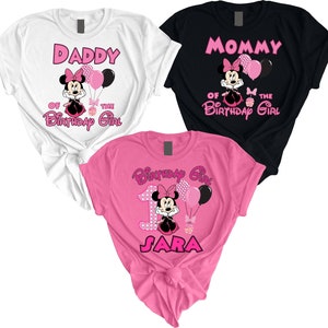 New Minnie Girls Birthday Girl Minnie family matching  Princess , Minnie Girl family matching Tshirt, gift tshirt
