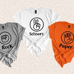 Rock Scissor Paper  Game kids  blocks school group  Halloween Costume Shirts, Game Cards Cosplay, Costume Halloween Group Shirts
