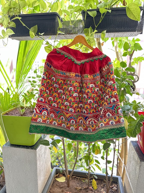 Hand Embroidered,Banjara Vintage Skirt,Kutchi Raba