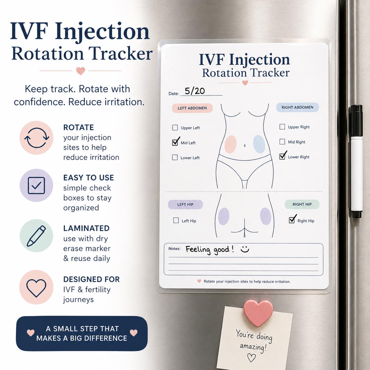 Vb Rotation Tracker Pdf IVF Injection Rotation Tracker – Printable PDF Download - Etsy