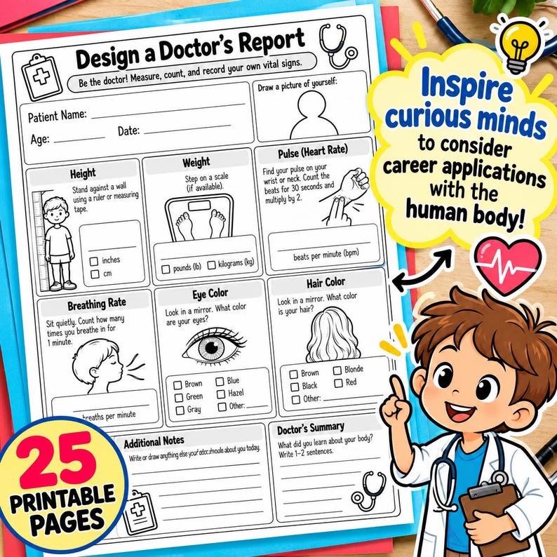 Human Body Activity Workbook for Kids | 25 Printable Anatomy and ...