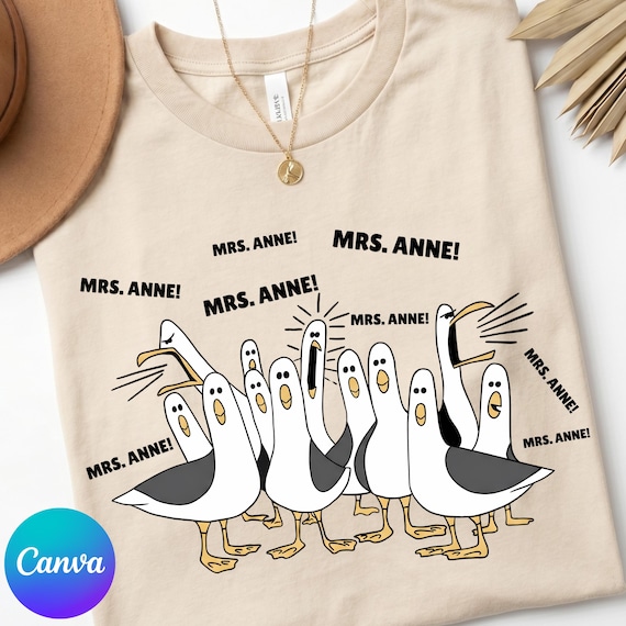 Custom Seagulls Teacher PNG, Funny Teacher PNG, Teacher Appreciation Gift, Funny Personalized Teacher Nemo Birds
