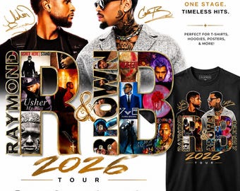 Chris Brown and Usher Raymond Tour 2026, R&B PNG, Usher and Brown Digital Print, RB Shirt Graphic, T-Shirt Design, Digital Download