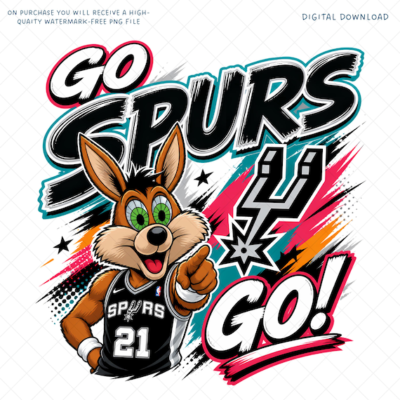 Go Spurs Go PNG, San Antonio Spurs PNG, Basketball Fan Shirt Design, Basketball Game Day Graphic, Digital Download