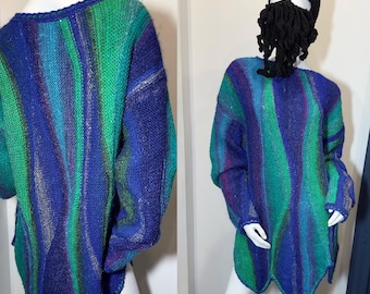 Ruth Kindl Handgestrickte Mode – Vintage Handmade Wool Art Sweater Tunic