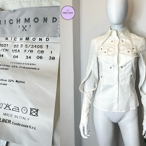 Camicetta Y2K John Richmond: spacchi sulle maniche, borchie - IT 38 US 4