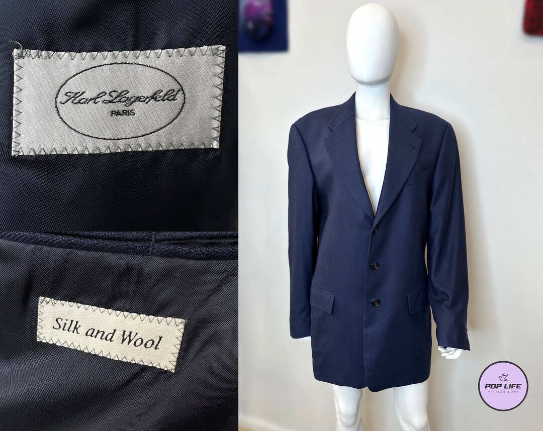 Cravate Homme Vintage Karl Lagerfeld Paris - Soie - Made In Italy - Neuf Avec étiquette