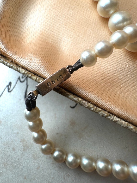 Vintage 1950s CIRO Delicate Faux Pearl Necklace 9… - image 8