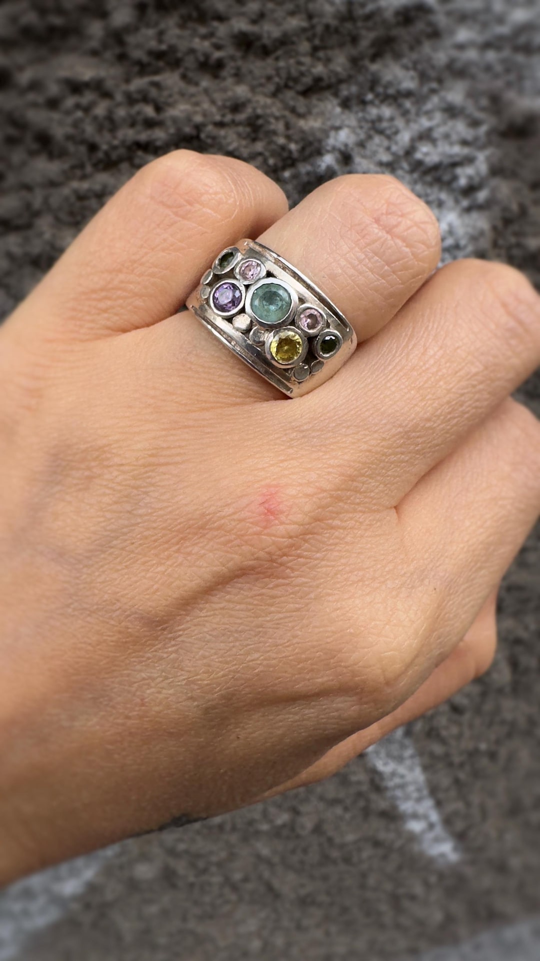 Anello Da Dito Da Donna Con Strass Ovale Topazio Artificiale Regalo Di