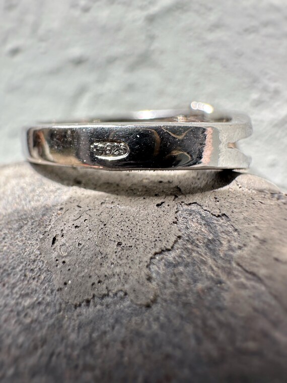 Sterling Silver Ring with Real Ruby | Faceted Ova… - image 6