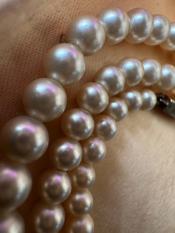 Vintage 1950s CIRO Delicate Faux Pearl Necklace 9… - image 6